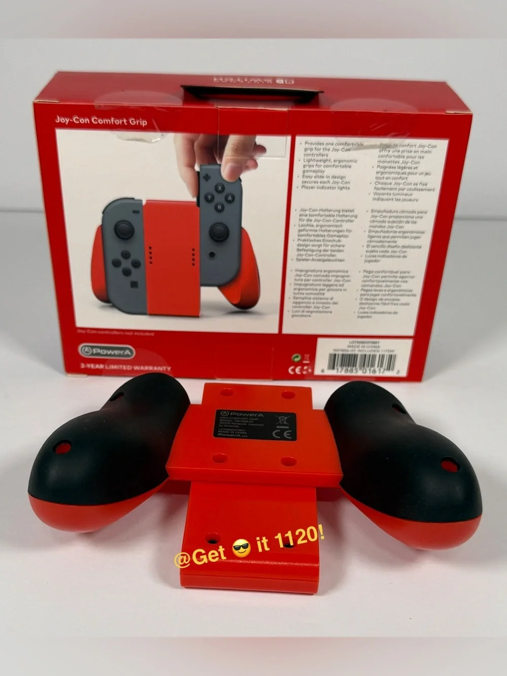 PowerA Joy-Con Comfort Grip for Nintendo Switch Red